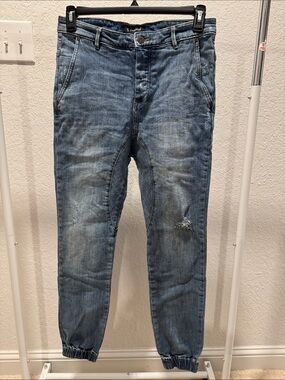 Zanerobe Light Blue Denim Jogger Pants